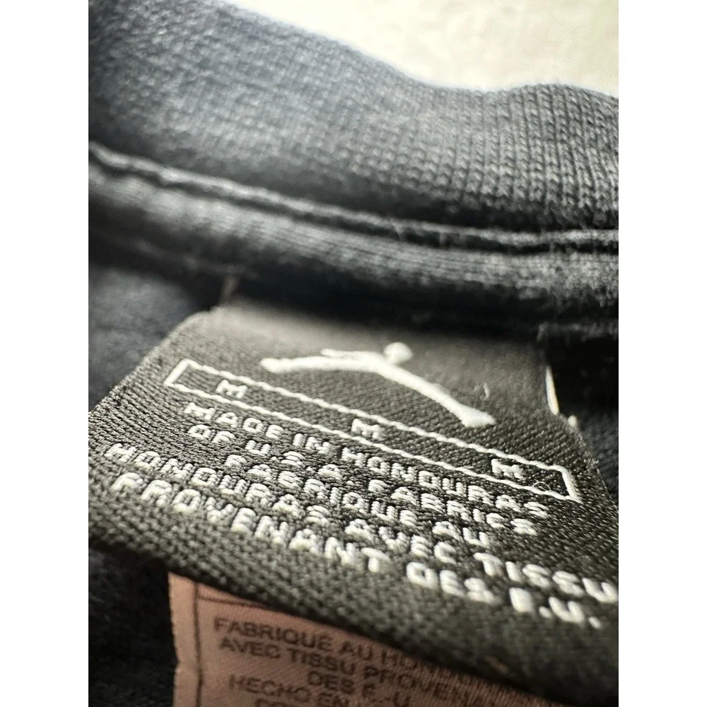 VINTAGE Jordan Brand Shirt Mens Medium Black Big Logo Shoe Graphic Tee MJ‎ #23
